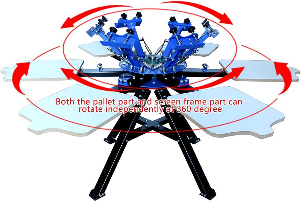 Techtongda 6 Color 6 Station Silk Screen Printing Press Machine