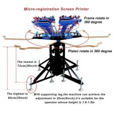 manual t-shirt screen printing machine 6 Colors Silk Screen Printing Press Machine 