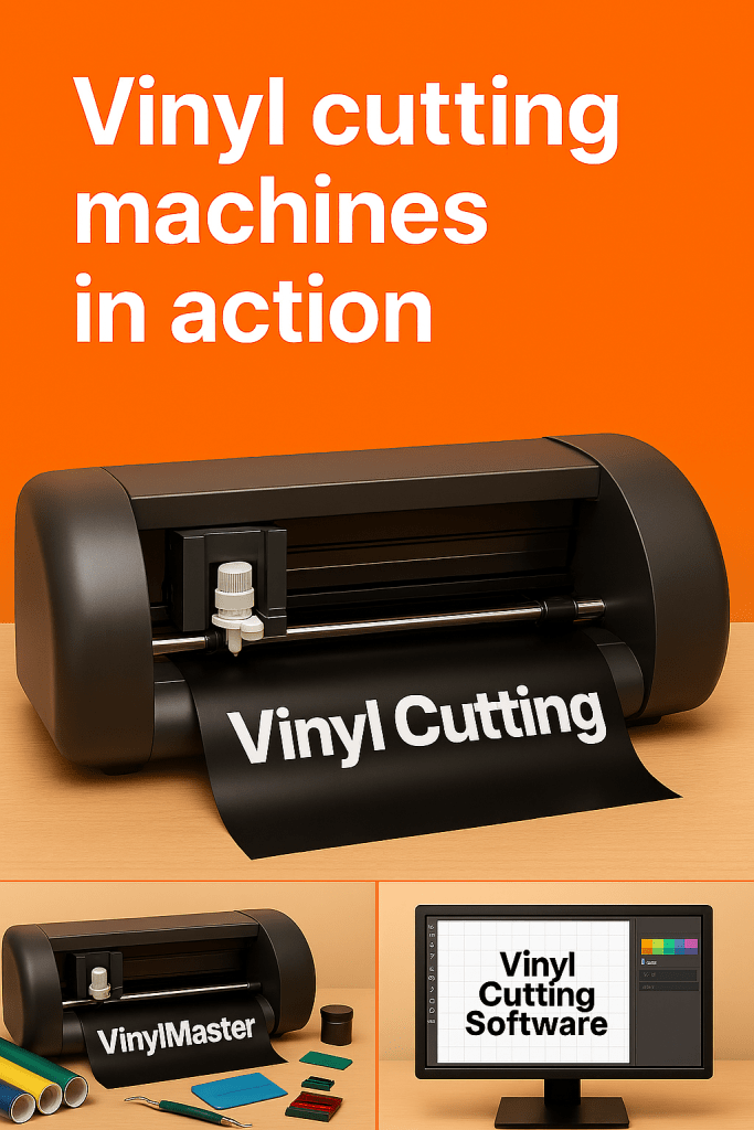 Vinyl cutting machines in action